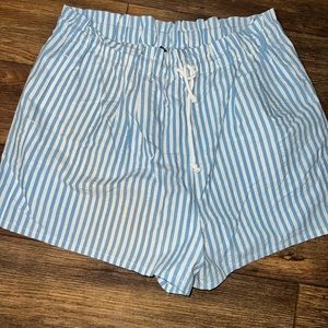 blue and white striped shorts!